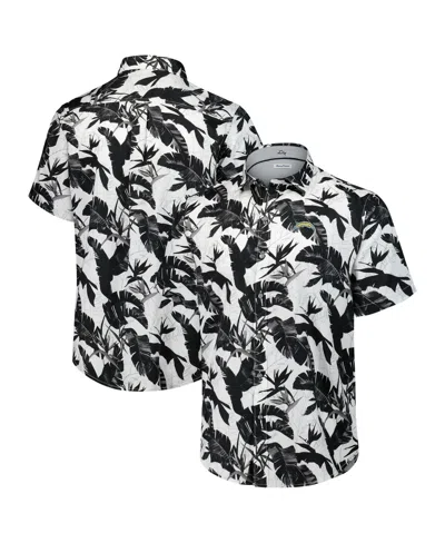 Tommy Bahama Black Washington Commanders Sport Harbor Island Hibiscus Camp Button-up Shirt In Multi