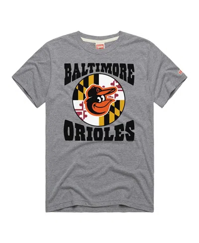 Homage Gray Baltimore Orioles Hyper Local Tri-blend T-shirt In Gray
