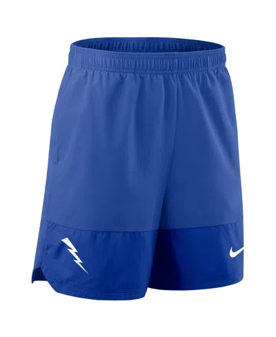 Nike Men's Royal Air Force Falcons 2025 Sideline Performance Shorts In Blue