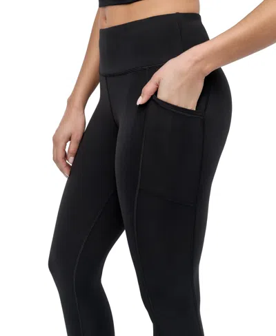 Dkny Sport Women's Rhinestone-logo High-rise 7/8 Leggings