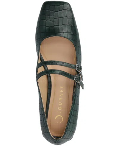 Journee Collection Women's Gredah Square Toe Double Strap Mary Jane Flats