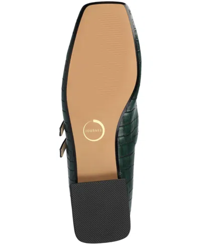 Journee Collection Women's Gredah Square Toe Double Strap Mary Jane Flats