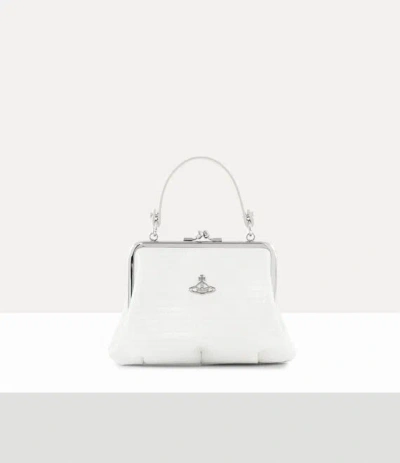 Vivienne Westwood Granny Frame Purse Mini Croc-embossed White One Size Women
