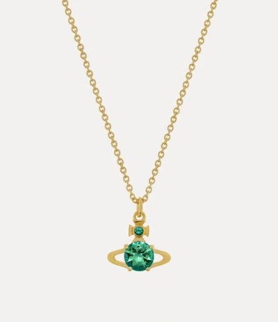Vivienne Westwood Reina Pendant Necklace Gold-turquoise-cz Gold-turquoise-cz Women