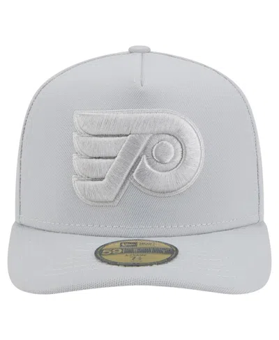 New Era Men's Gray Philadelphia Flyers Color Pack A-frame 59fifty Fitted Hat