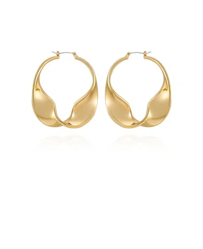 Vince Camuto Gold-tone Sculptural Twisted Hoop Earrings
