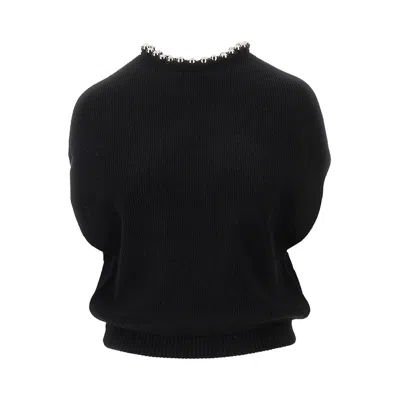 Emporio Armani Cashmere-blend Vest With Spherical Beads