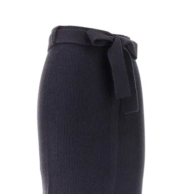 Emporio Armani Yak Wool Blend Midi Skirt