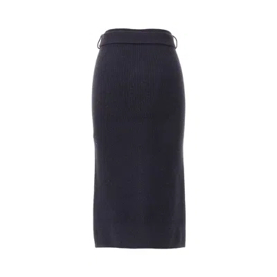 Emporio Armani Yak Wool Blend Midi Skirt