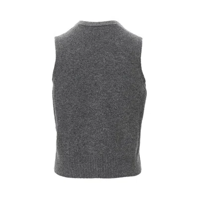 Emporio Armani Icon Cashmere Vest In Gray