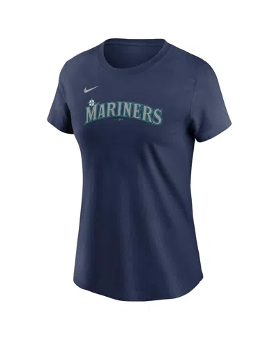 Nike Women's Julio Rodriguez Navy Seattle Mariners Fuse Name Number T-shirt