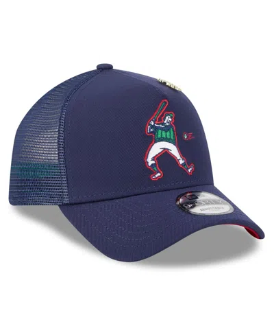 New Era Men's Navy Milwaukee Brewers 2025 Big League Chew A-frame 9forty Adjustable Trucker Hat