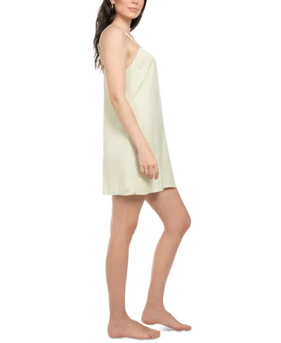 Midnight Bakery Satin Chemise In White