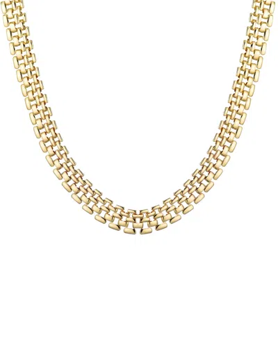 Adornia 14k Gold Plated Grid Chain Necklace