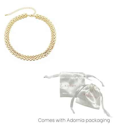 Adornia 14k Gold Plated Grid Chain Necklace