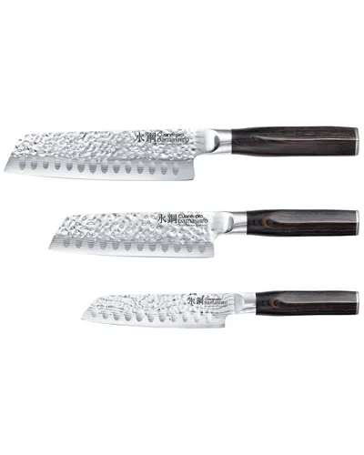 Cuisine::pro ® Damashiro Emperor 3pc Santoku Knife Set In Brown