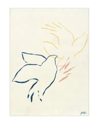 Empire Art Direct Abstract Flock Hand Washable Art Area Rug In Blue