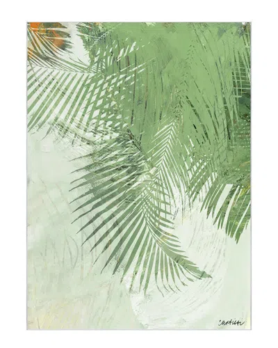 Empire Art Direct Deco Organic Bouquet I Washable Leaf Art Area Rug In Green