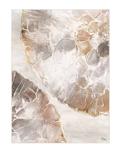 Empire Art Direct Golden Medallions Ii Washable Abstract Art Area Rug In Neutral