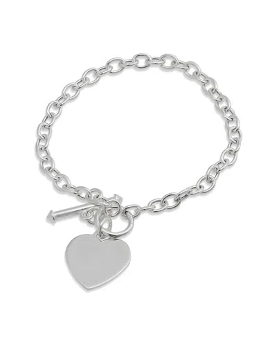 Savvy Cie Silver Toggle Bracelet In Metallic