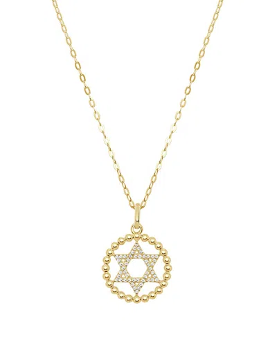 Sabrina Designs 14k 0.13 Ct. Tw. Diamond Star Of David Necklace