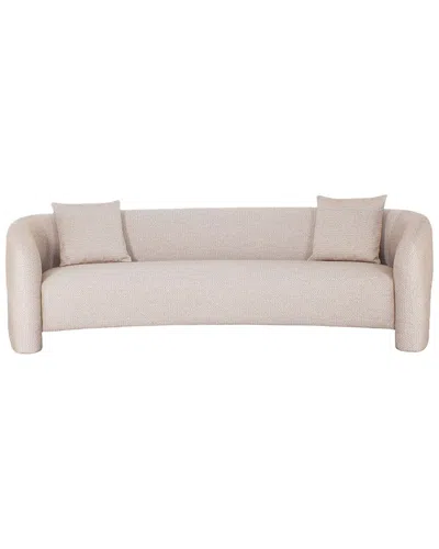 Manhattan Comfort Modern Sylvia Tweed 103.5in Sofa With Accent Pillows