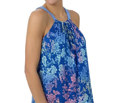 Ellen Tracy Women's Printed Halter Midi Nightgown