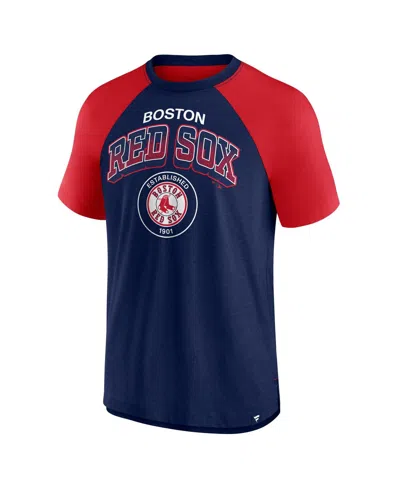 Fanatics Men's Navy/red Boston Red Sox Fundamentals Walk Off Raglan T-shirt In Blue