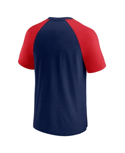 Fanatics Men's Navy/red Boston Red Sox Fundamentals Walk Off Raglan T-shirt In Blue