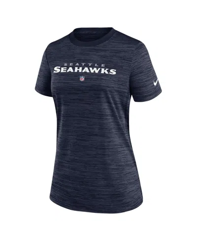 Nike Women's Navy Seattle Seahawks Sideline Velocity Performance T-shirt