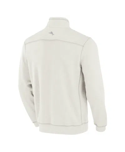 Tommy Bahama Men's Cream San Diego Padres Sport Tobago Bay Tri-blend Half-zip Sweatshirt