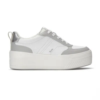 Keds Women's Skyler Ii Leather Metallic Heel Lace Up Leather Sneakers