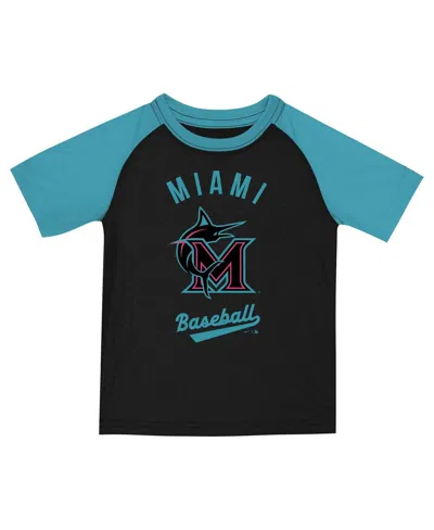 Nike Toddler Black/teal 2-piece Miami Marlins 2025 City Connect Shirt And Shorts Set In Black
