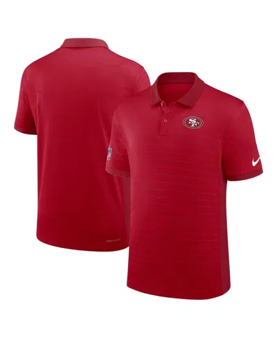 Nike San Francisco 49ers Sideline Victory Stripe  Men's Dri-fit Nfl Polo In Red