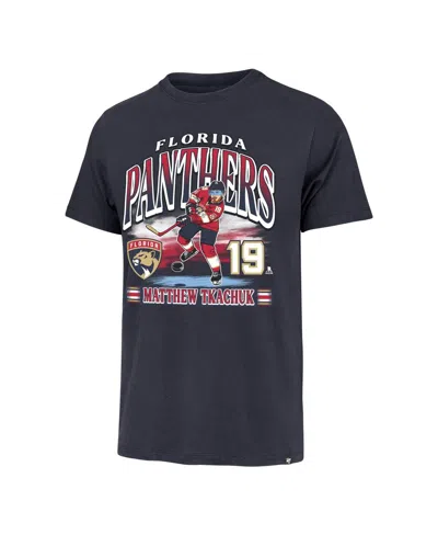 47 Brand Men's Matthew Tkachuk Navy Florida Panthers Franklin Player Name Number T-shirt In Blue