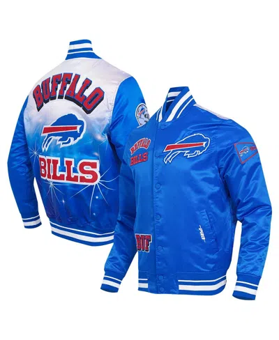 Pro Standard Men's Royal Buffalo Bills Sublimated Satin Full-snap Jacket In Blue