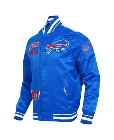 Pro Standard Men's Royal Buffalo Bills Sublimated Satin Full-snap Jacket In Blue