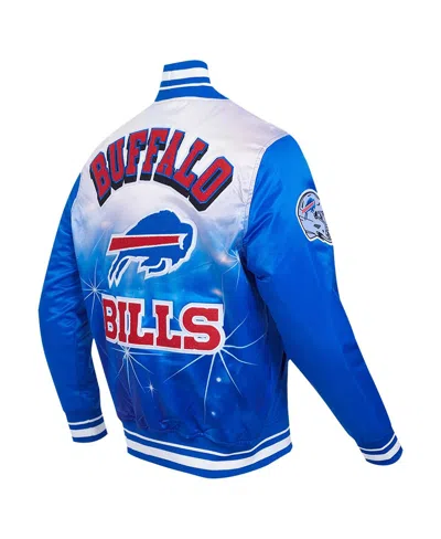 Pro Standard Men's Royal Buffalo Bills Sublimated Satin Full-snap Jacket In Blue