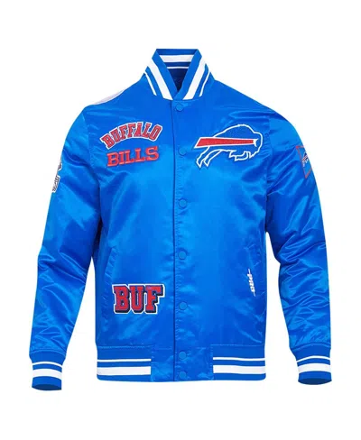 Pro Standard Men's Royal Buffalo Bills Sublimated Satin Full-snap Jacket In Blue