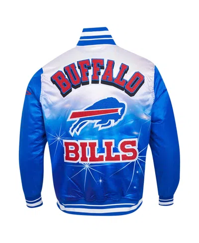 Pro Standard Men's Royal Buffalo Bills Sublimated Satin Full-snap Jacket In Blue