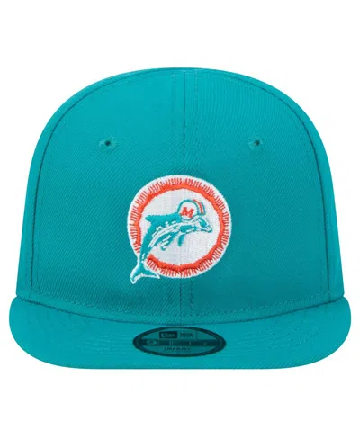New Era Baby Boys And Girls Aqua Miami Dolphins My 1st 9fifty Adjustable Hat In Green