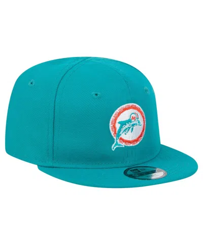 New Era Baby Boys And Girls Aqua Miami Dolphins My 1st 9fifty Adjustable Hat In Green