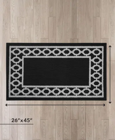 Jean Pierre New York Jean Pierre Christine Trellis Border Tufted Runner Rug, 26" X 45"