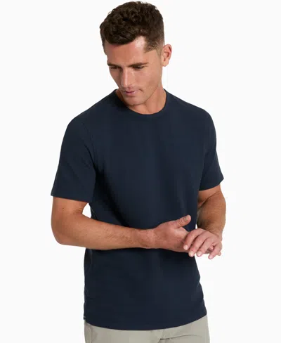 Kenneth Cole Men's Textured Stretch Cotton T-shirt In Blue