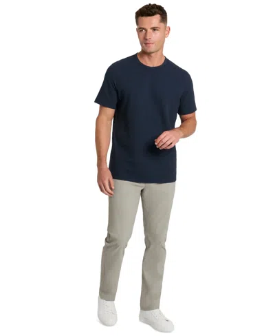 Kenneth Cole Men's Textured Stretch Cotton T-shirt In Blue