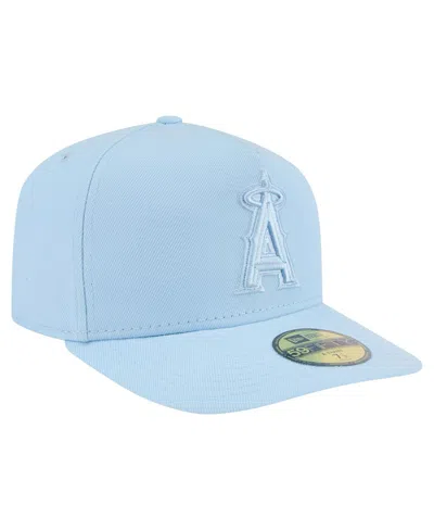 New Era Men's Light Blue Los Angeles Angels Color Pack A-frame 59fifty Fitted Hat