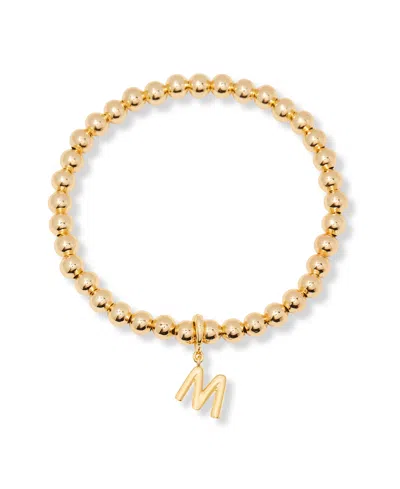 Brook & York Gold Plated Makenna Initial Bracelet In Gold