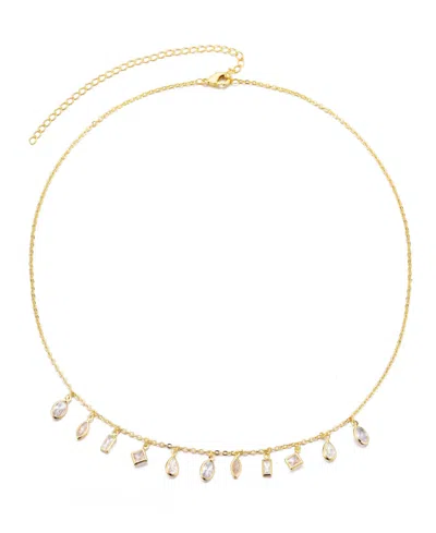 Adornia Gold Crystal Multi Shape Dangle Necklace