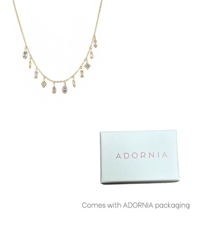 Adornia Gold Crystal Multi Shape Dangle Necklace