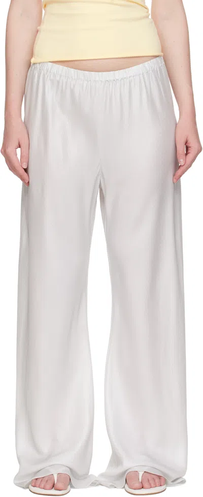 Silk Laundry Silver Bias Cut Lounge Pants